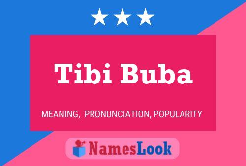 Tibi Buba Namensposter