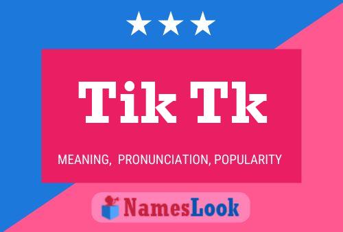 Tik Tk Namensposter