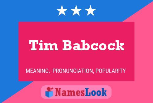 Tim Babcock Namensposter