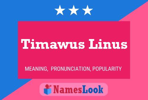 Timawus Linus Namensposter