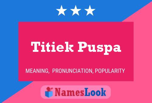 Titiek Puspa Namensposter