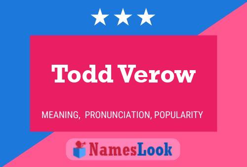 Todd Verow Namensposter