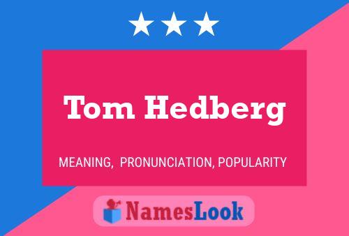 Tom Hedberg Namensposter