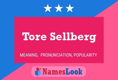 Tore Sellberg Namensposter