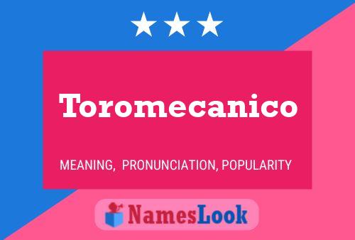 Toromecanico Namensposter