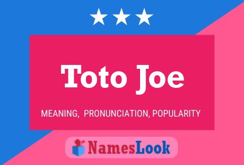 Toto Joe Namensposter