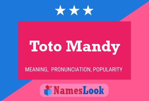 Toto Mandy Namensposter