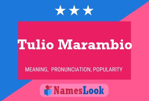 Tulio Marambio Namensposter