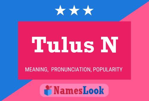 Tulus N Namensposter