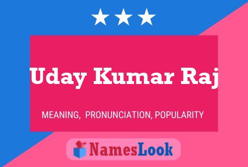 Uday Kumar Raj Namensposter