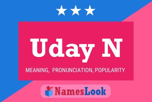 Uday N Namensposter