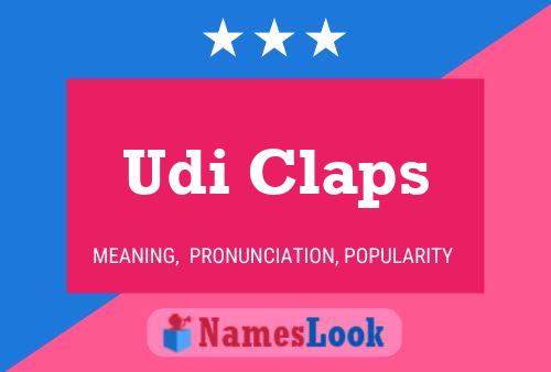 Udi Claps Namensposter