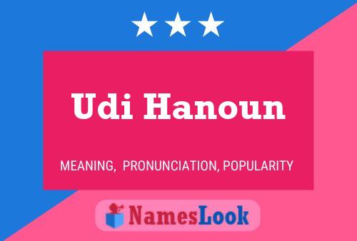 Udi Hanoun Namensposter