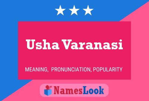 Usha Varanasi Namensposter