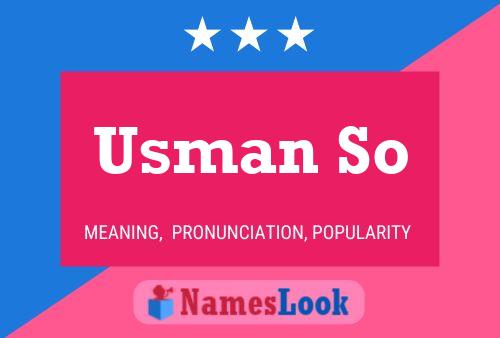 Usman So Namensposter