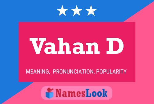 Vahan D Namensposter