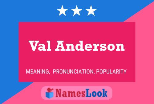 Val Anderson Namensposter