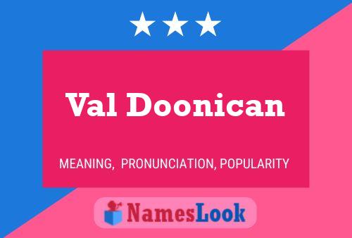 Val Doonican Namensposter