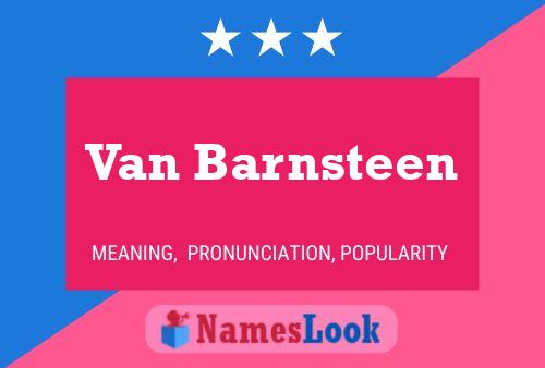 Van Barnsteen Namensposter