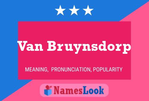 Van Bruynsdorp Namensposter