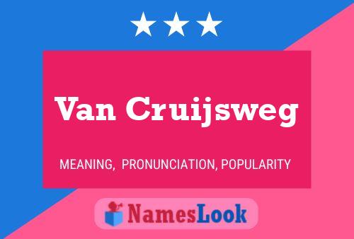 Van Cruijsweg Namensposter