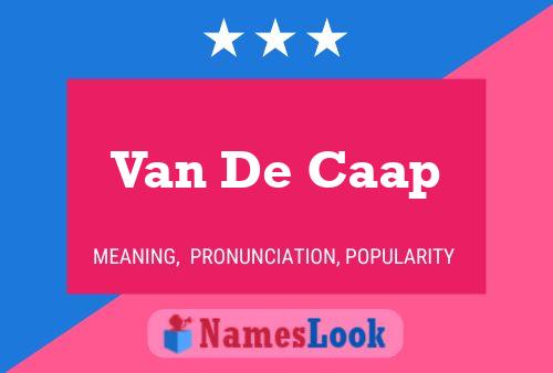 Van De Caap Namensposter