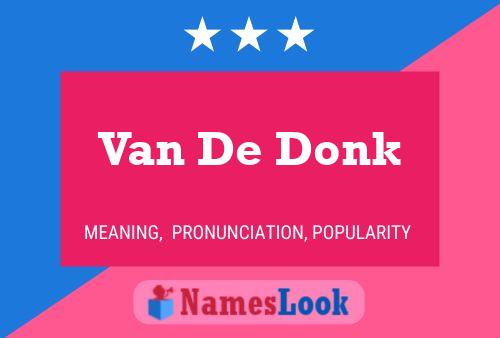 Van De Donk Namensposter