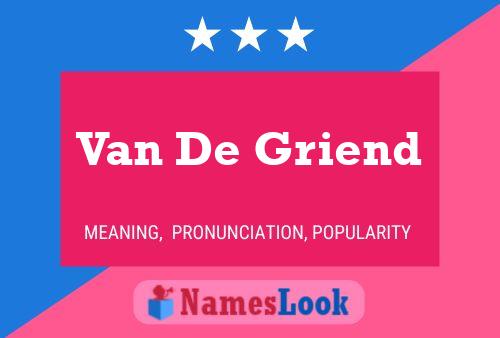 Van De Griend Namensposter