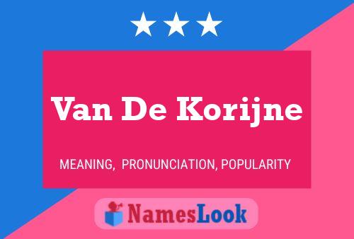 Van De Korijne Namensposter