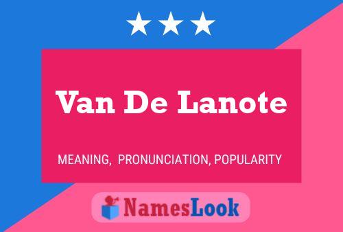 Van De Lanote Namensposter