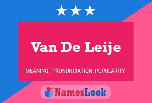 Van De Leije Namensposter