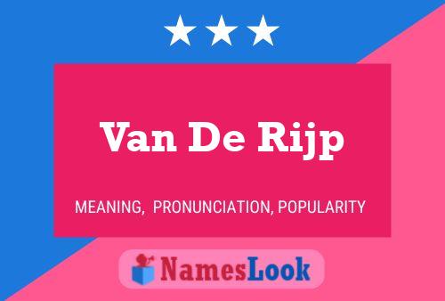 Van De Rijp Namensposter