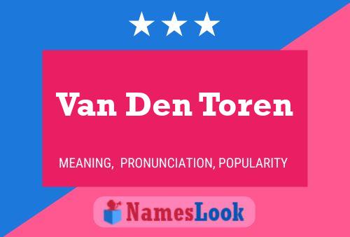 Van Den Toren Namensposter