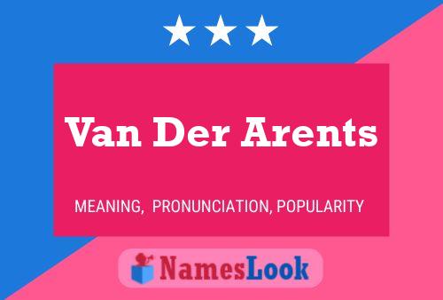 Van Der Arents Namensposter