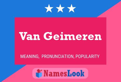 Van Geimeren Namensposter