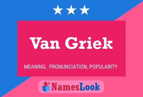 Van Griek Namensposter