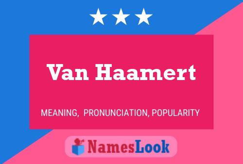 Van Haamert Namensposter