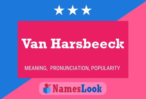 Van Harsbeeck Namensposter