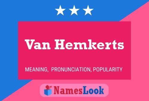 Van Hemkerts Namensposter