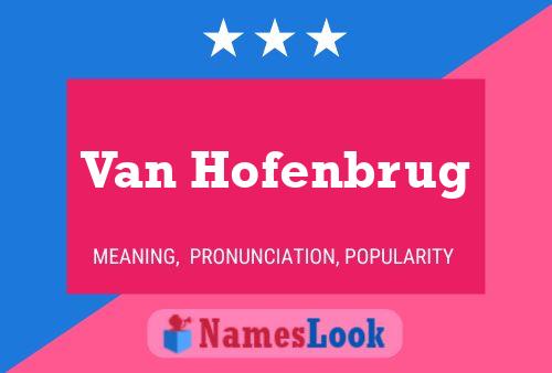 Van Hofenbrug Namensposter