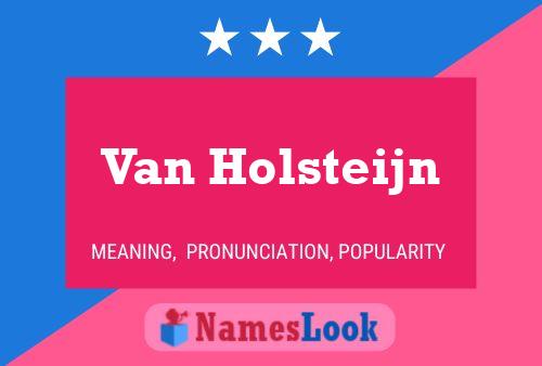 Van Holsteijn Namensposter