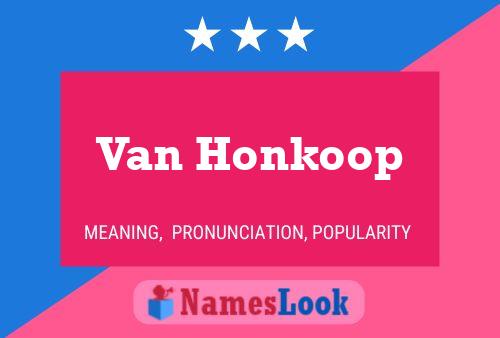 Van Honkoop Namensposter