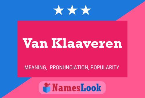 Van Klaaveren Namensposter