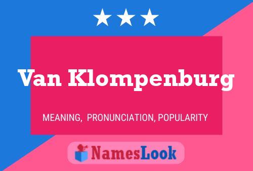 Van Klompenburg Namensposter