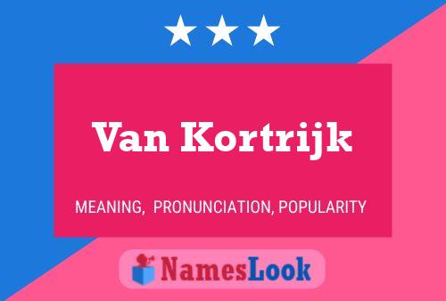 Van Kortrijk Namensposter