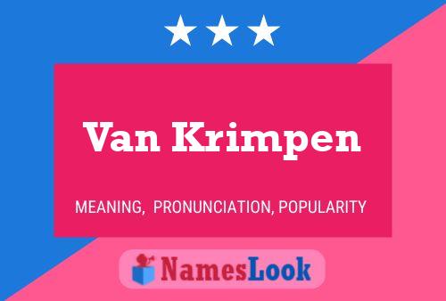 Van Krimpen Namensposter