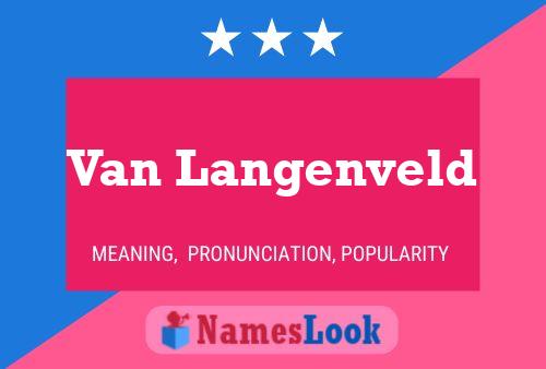 Van Langenveld Namensposter