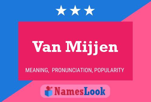 Van Mijjen Namensposter