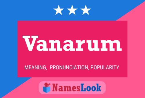 Vanarum Namensposter