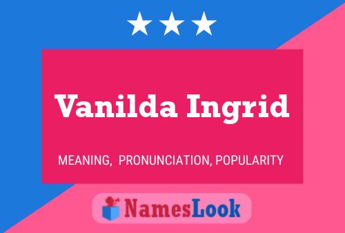 Vanilda Ingrid Namensposter